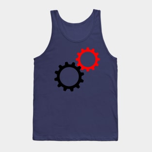 Red and black Gears Tank Top